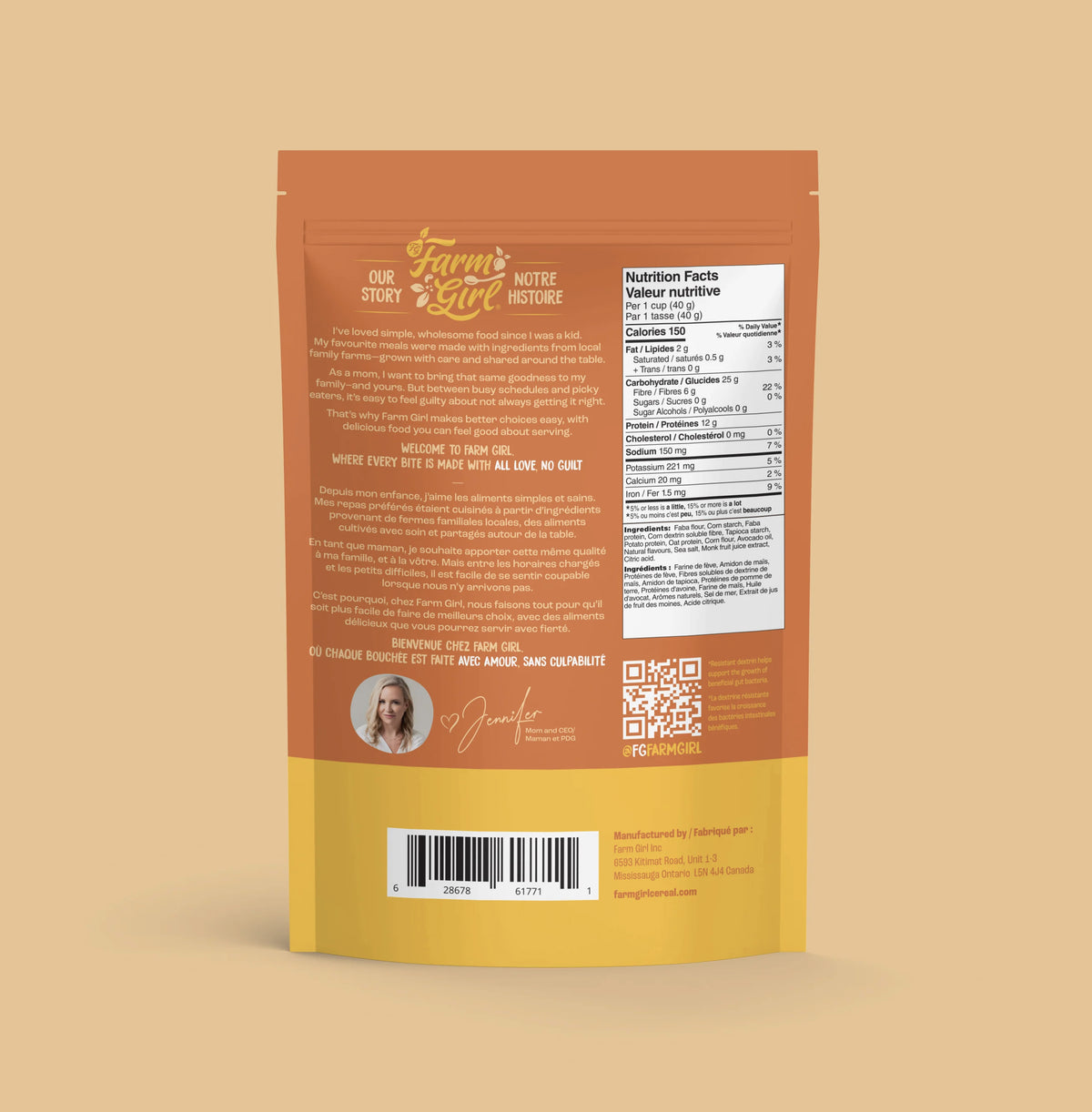Céréales santé, protéines et fibres prébiotiques - Honey Os - Anneaux au Miel - Farm Girl - 280g