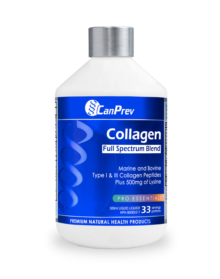 Collagène spectre complet (Collagen Full Spectrum) - CanPrev - 500ml (liquide) - Pomme verte