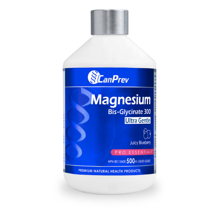 Magnesium bisglycinate 300 - Ultra-doux - Bleuet - CanPrev - (liquide) 500ml