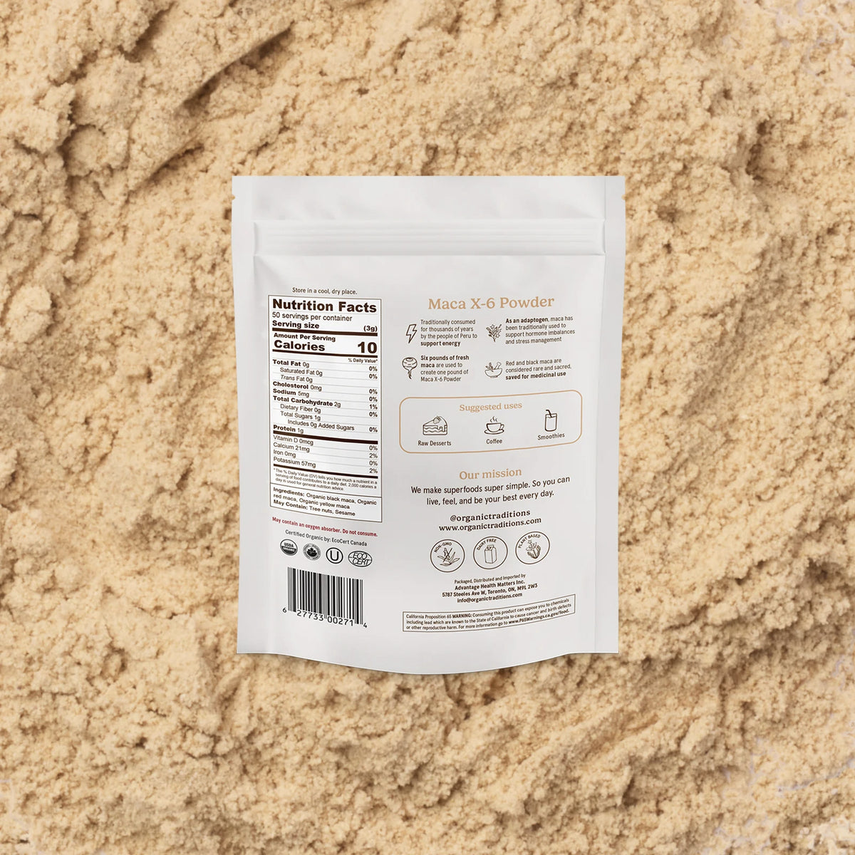 Poudre de Maca X-6 - Organic Traditions - 150g