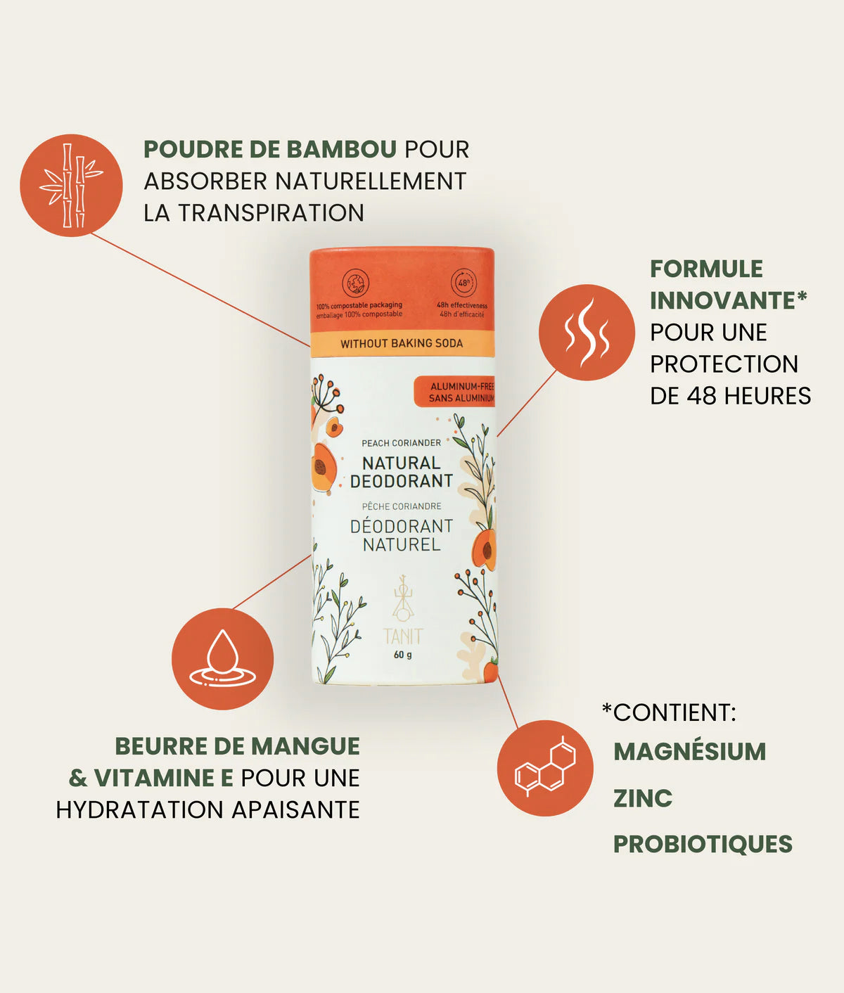 Déodorant solide naturel - Forêt boréale - Tanit - 60g