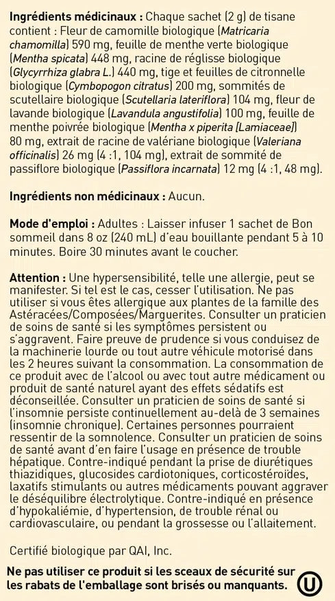 Tisane Bon Sommeil - Yogi - 16 sachets