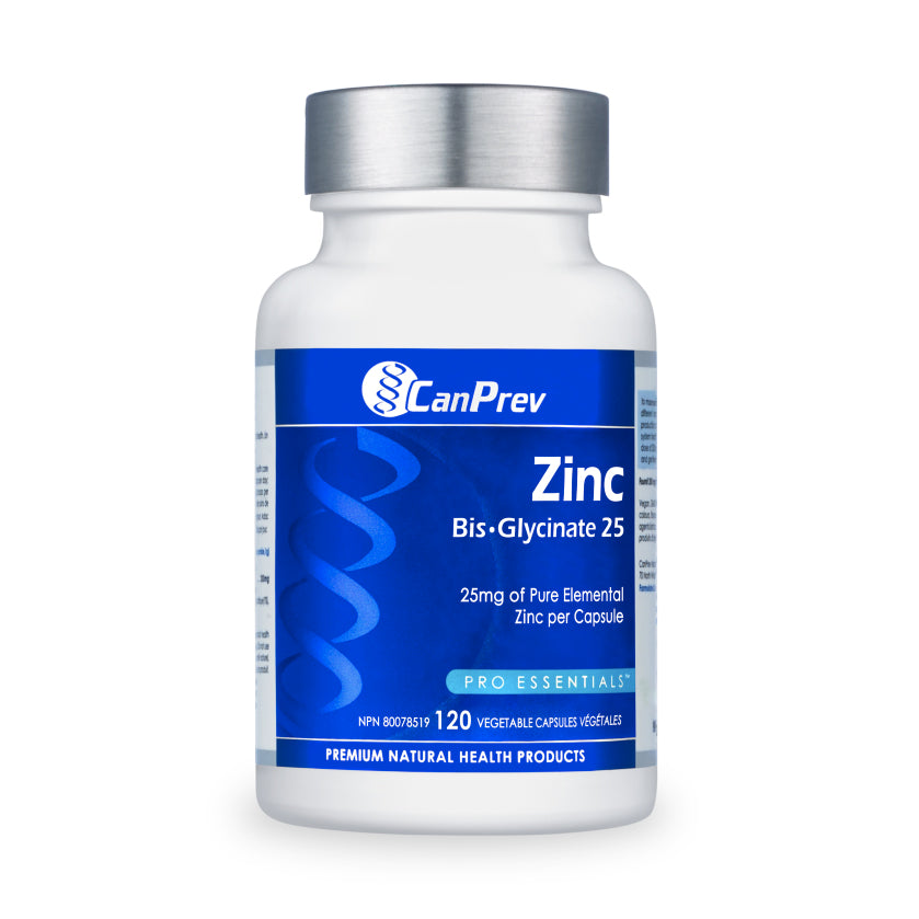 Zinc Bisglycinate 25mg - CanPrev - 120 capsules