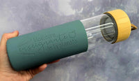 Cadeau pour enseignante - Bouteille en verre 20 oz. - Turquoise - Meilleure enseignante de la planéte!