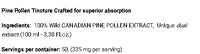 Lodgepole Pine (Pollen de pin) - Canadian Pine Pollen - 100ml