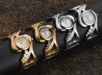 Montre bangle Cansnow argent et noir