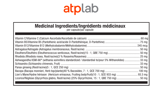 Adrenrgy Am - Atp Lab - 90 capsules