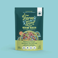 Céréales santé, protéines et fibres prébiotiques - Anneaux Arc-en-ciel - Rainbow Hoops - Farm Girl - 280g