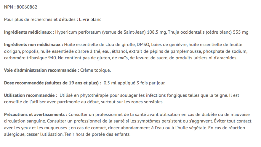 Crème Antifongique - Life Choice - 30ml