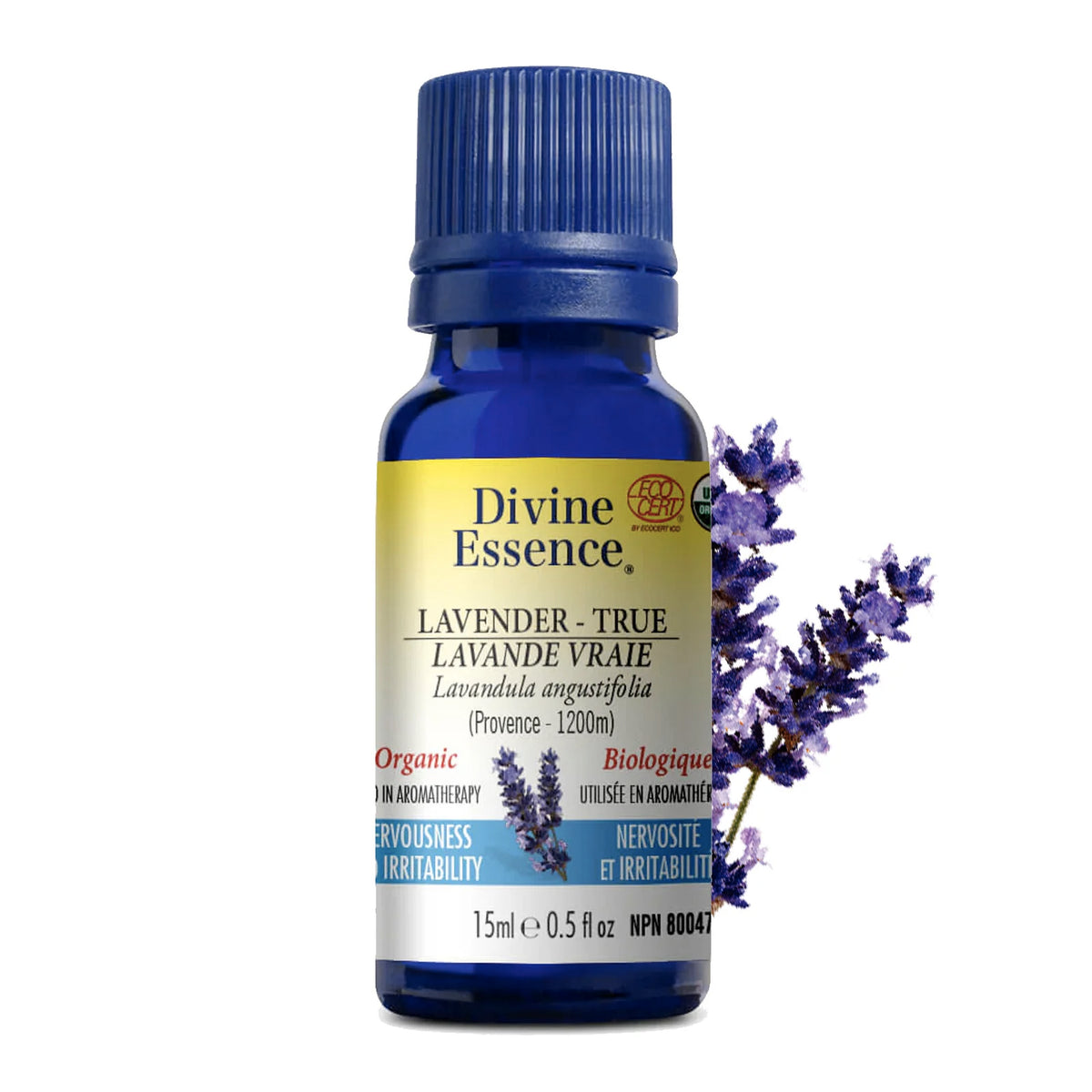 Lavande Vraie (de Provence) biologique - Divine Essence - Format 15ml ou 30ml