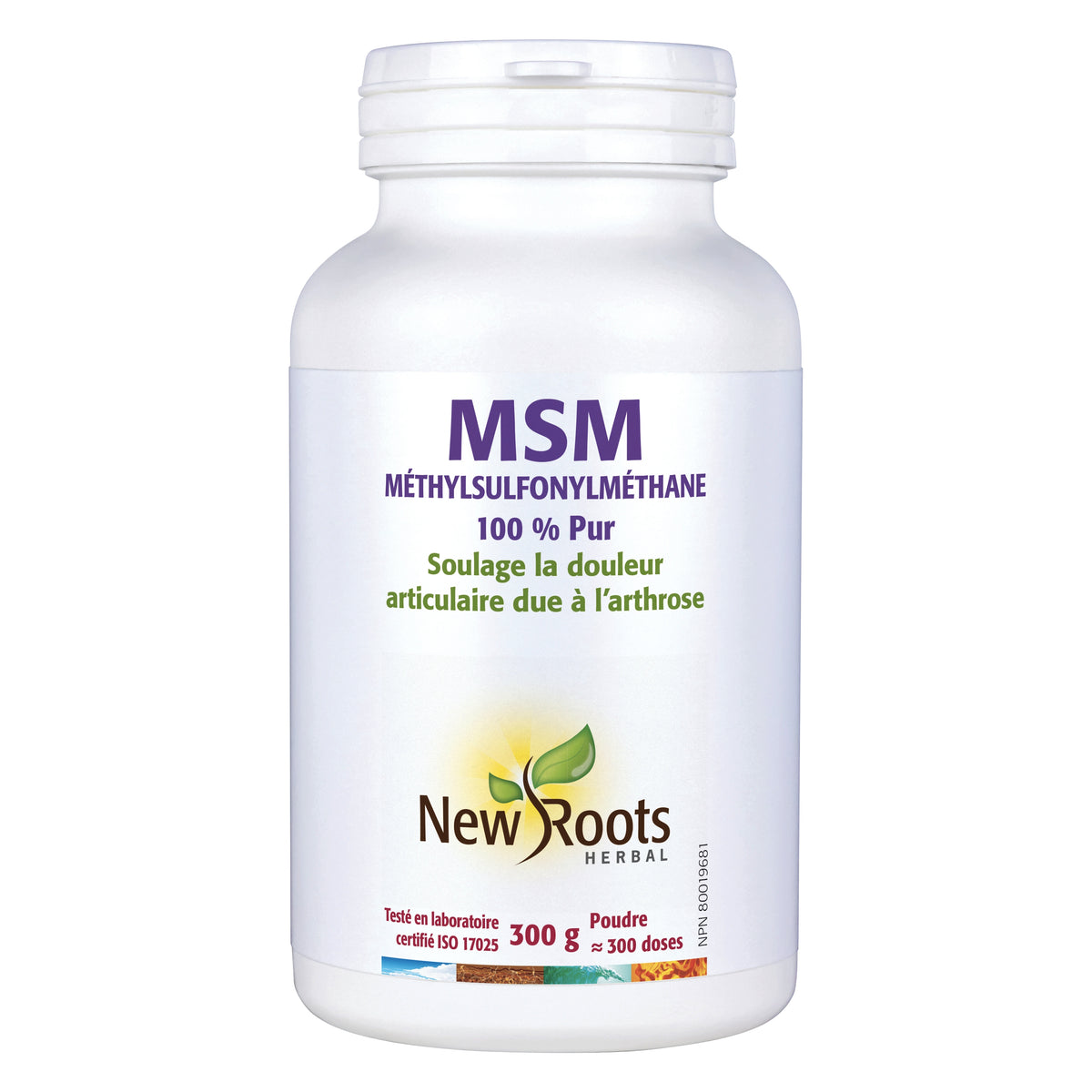 MSM - Méthylsulfonylméthane · 100 % Pur - Aide à soulager les douleurs articulaires associées à l’arthrose - Aide à soulager les douleurs articulaires du genou - New Roots - 300g (300 doses)