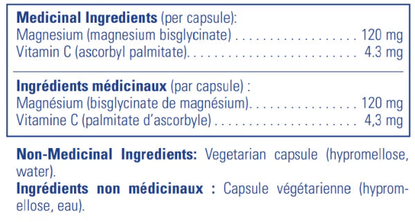 Magnésium Glycinate - Formule de magnésium hautement biodisponible - Pure encapsulations - 180 capsules