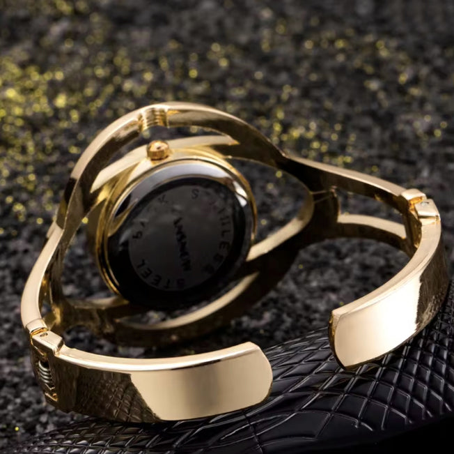 Montre bangle pour femmes couleur or - Cansnow