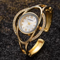 Montre bangle pour femmes couleur or - Cansnow