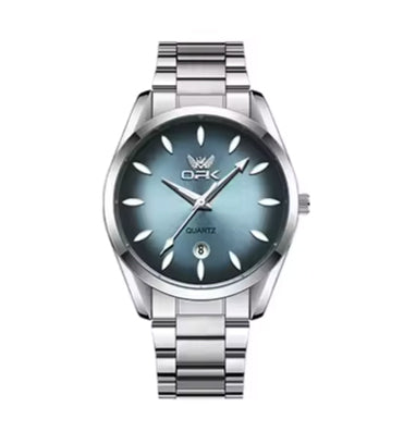 Montre pour hommes OPK - Cadran bleu - Bracelet en acier inoxydable