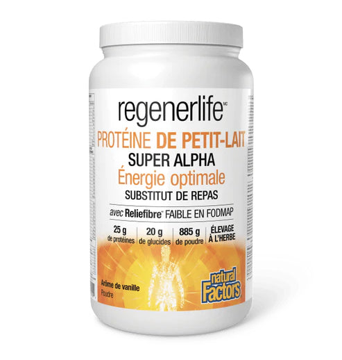 Protéines de petit-lait (WHEY) - Chocolat ou Vanille - 885g - Regenerlife - Natural Factors