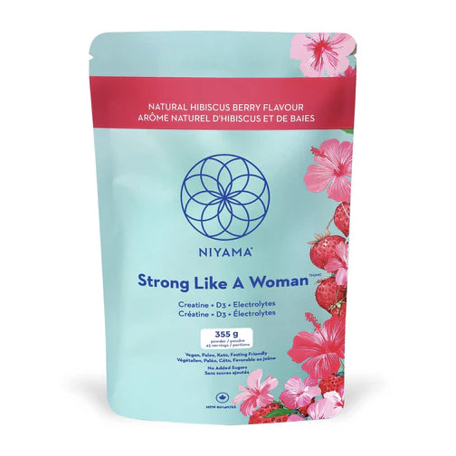 Strong Like a Woman - Creatine + D3 + Électrolytes - 389g - Niyama Wellness - Hibiscus et Baies