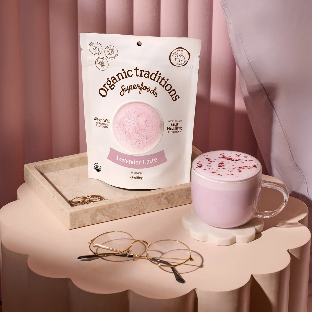 Latte à la lavende avec probiotiques - Organic Traditions - 150g
