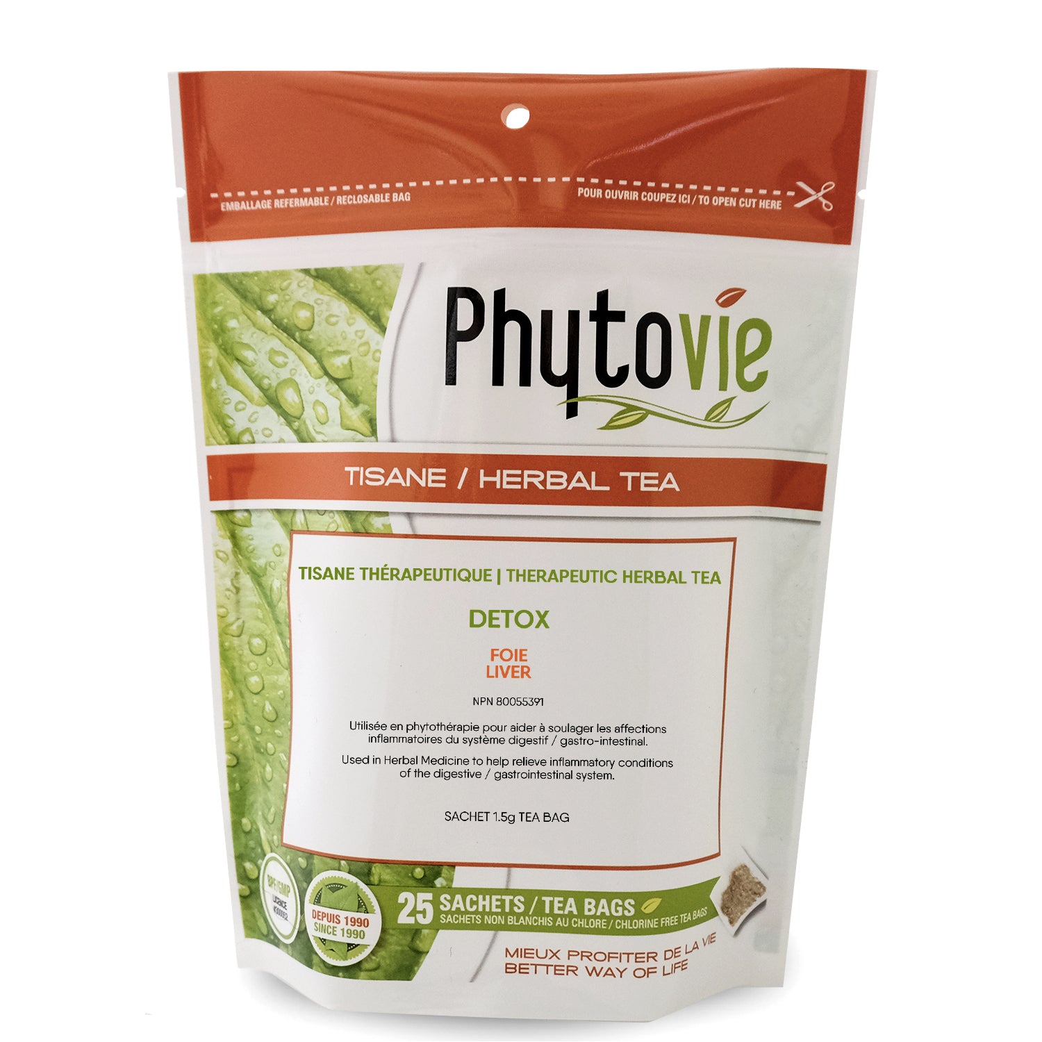 Tisane Detox Foie - Phytovie - 25 sachets