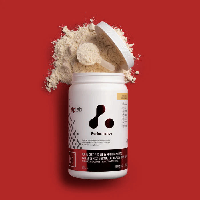 Isolat de protéines de lactosérum - Atp Lab - Chocolat ou Vanille ou Fraise - 30 portions (900g)