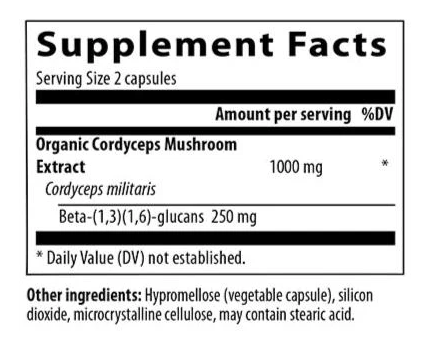 Cordyceps Organique - Real Mushrooms - 120 capsules