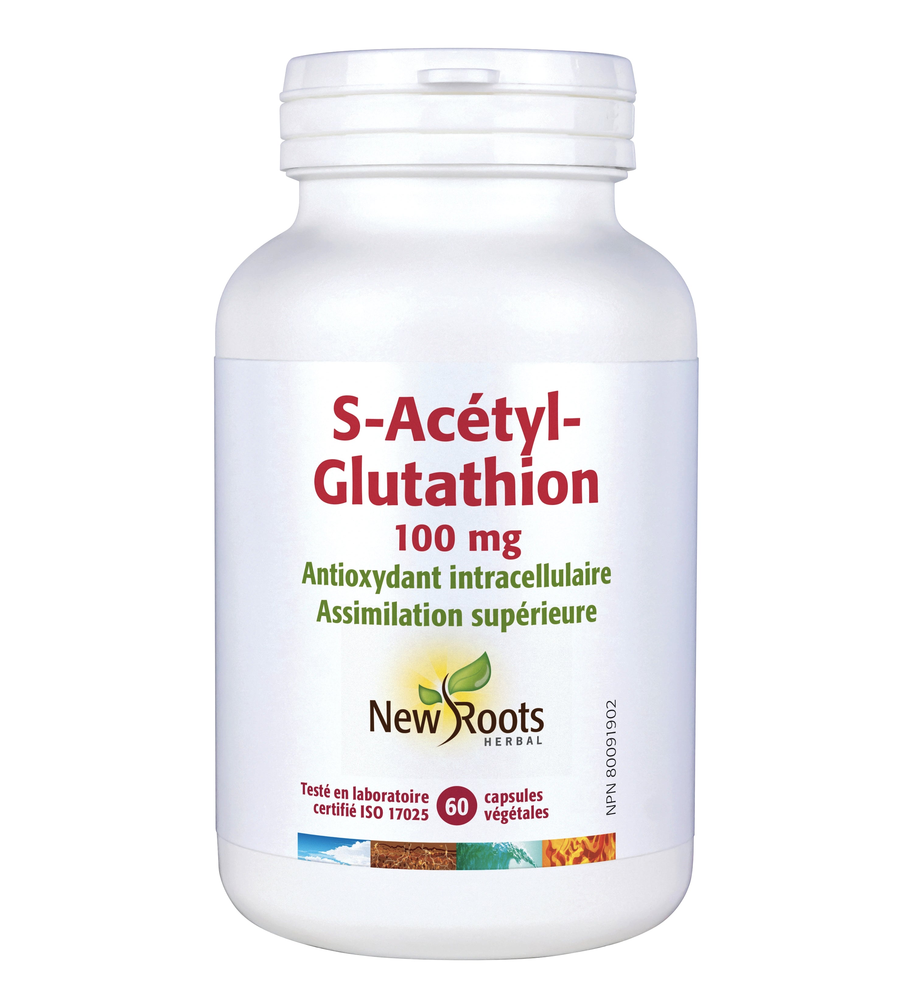S-Acétyl-Glutathion - 100mg - New Roots - 60 capsules