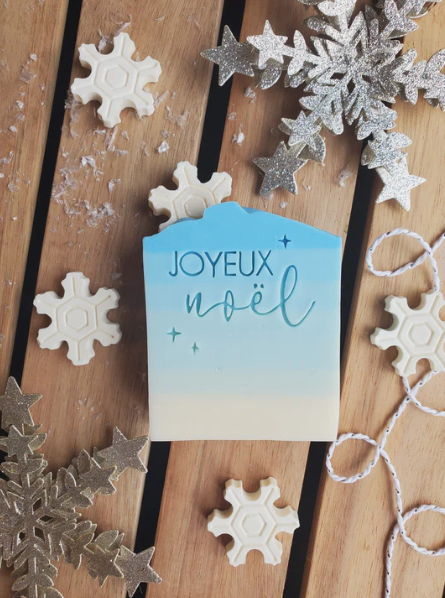 Savon naturel Clé à vie - Flocon givré - Joyeux Noël