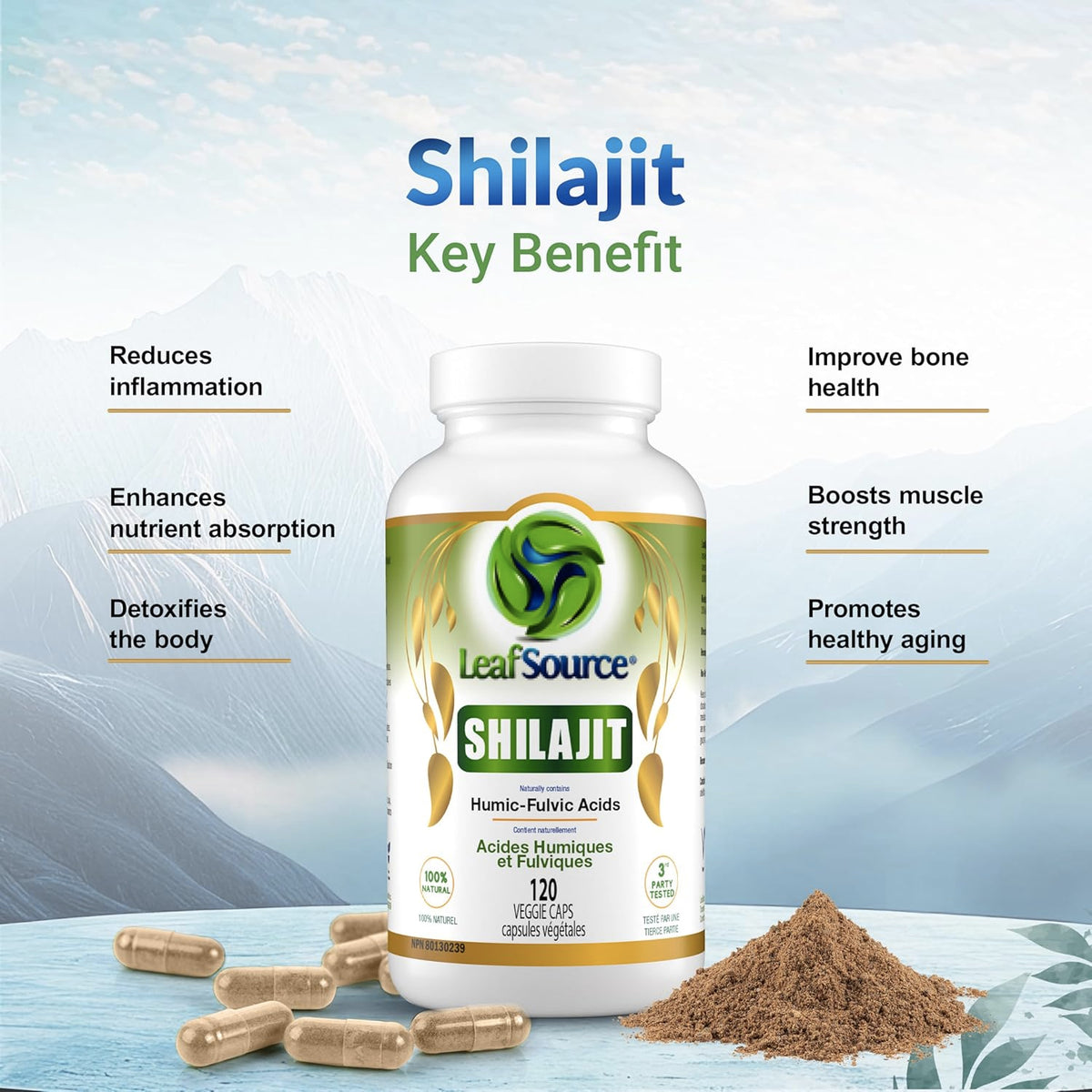 Shilajit - Leaf Source - 120 capsules