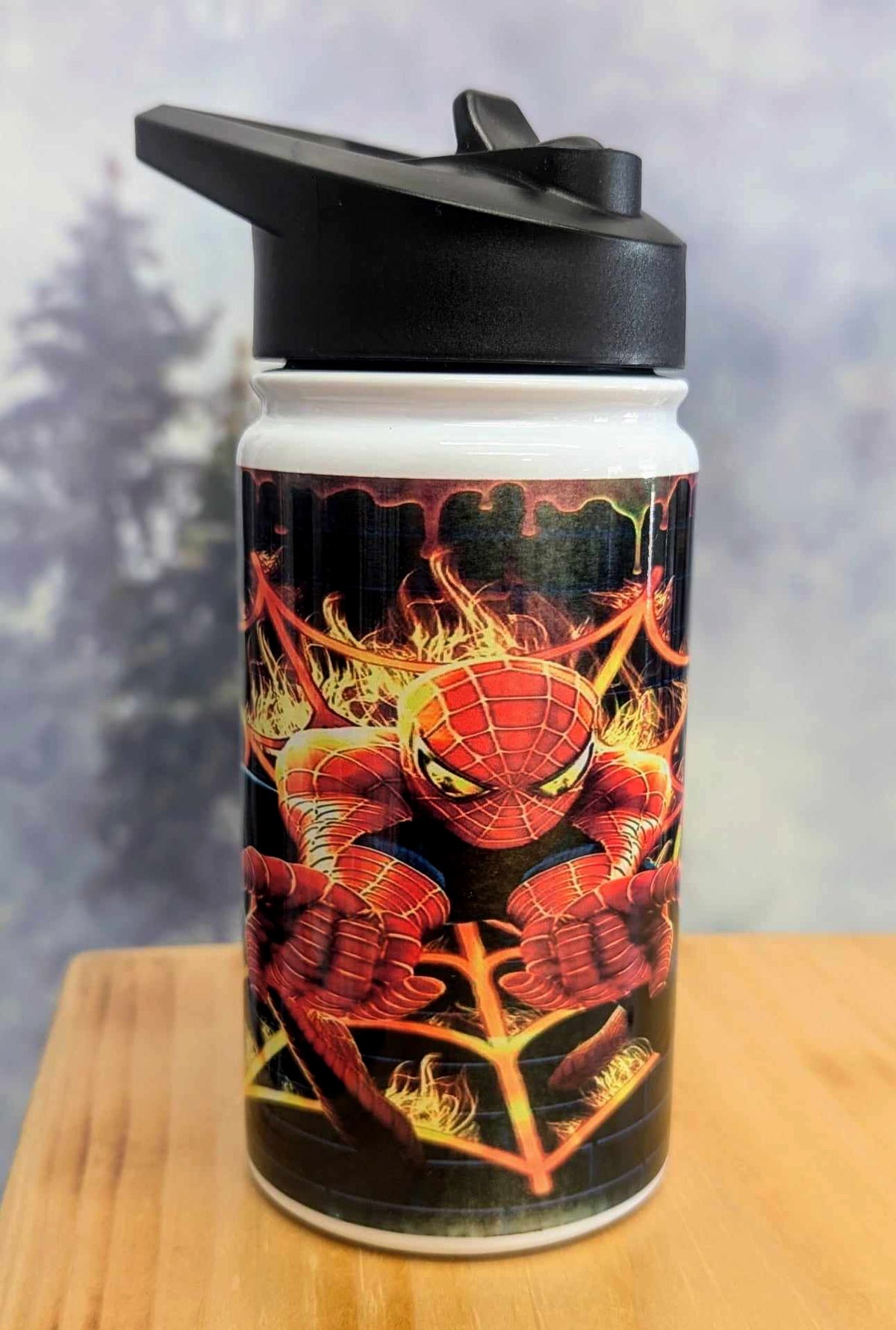 Gourde isotherme sport anti-fuite 12 oz. - Homme araignée