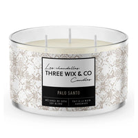 Chandelle de soya 3 mèches - Palo Santo - Three WIx & Co candles