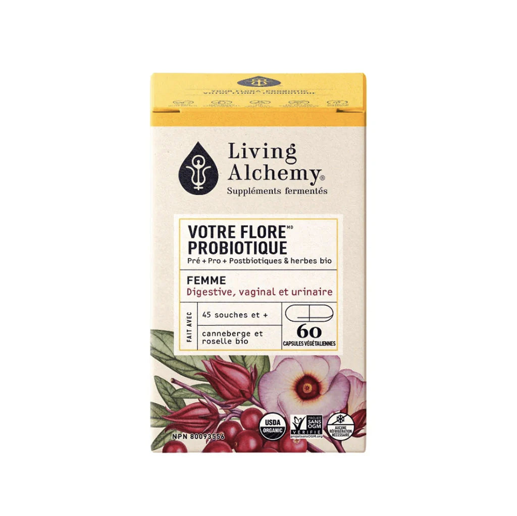 Votre flore probiotique pour femme - Living Alchemy - 60 capsules