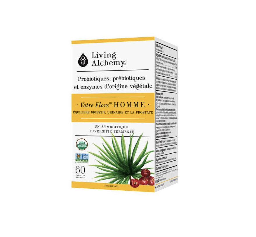 Votre flore probiotique pour Homme - Living Alchemy - 60 capsules