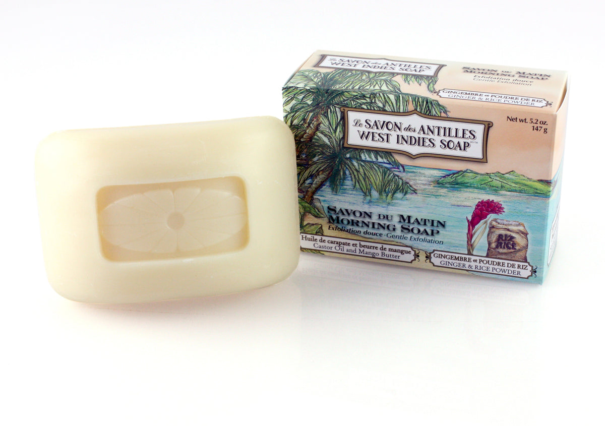 Savon des Antilles - Savon du Matin - Gingembre et Poudre de riz - 147g
