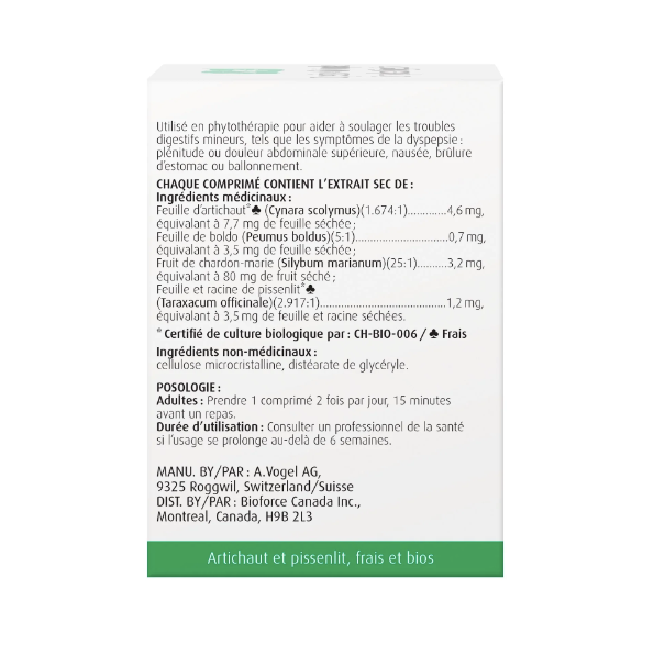 Complexe Digestion - Soulage les troubles digestifs - A.Vogel - 60 comprimés
