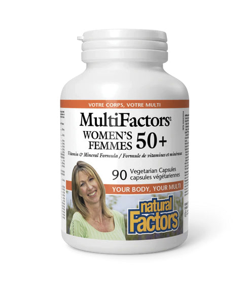MultiFactors Femmes 50 ans et + - Multivitamines et minéraux - Natural Factors - 90 capsules